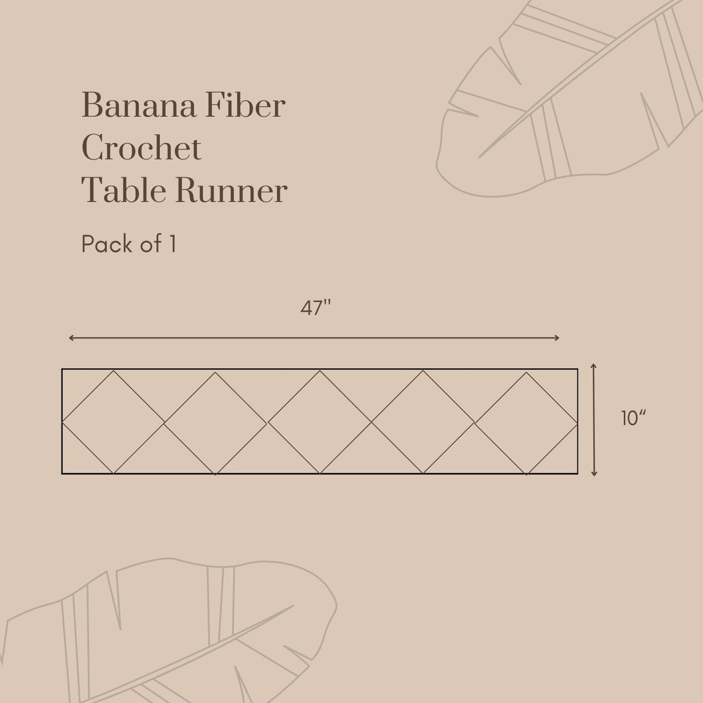 Banana Fiber Crochet Table Runner