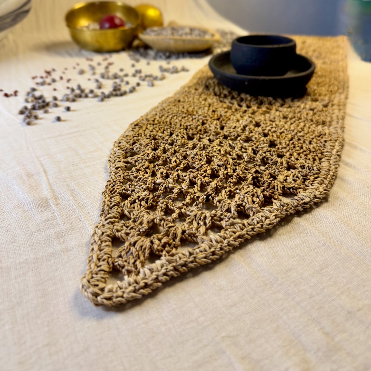 Banana Fiber Tricon Table Runner